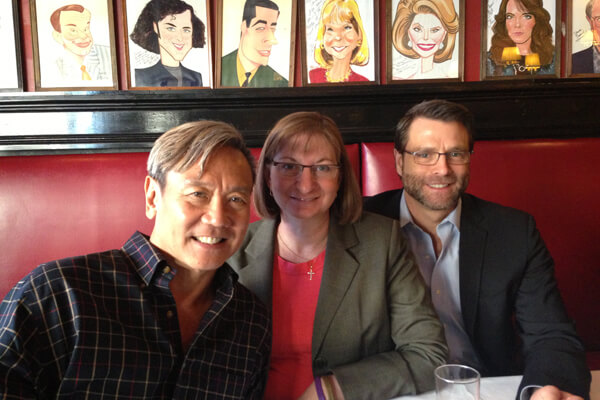 David Noh with Jane Clementi and Seven Guy, executive director of the Tyler Clementi Foundation, which aims to foster discussions about the respect and dignity due everyone in society. | EDWARD BOHAN