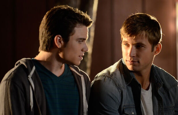 Cameron Deane Stewart and Justin Deeley in Gary Entin’s “Geography Club,” adapted from Brent Hartinger’s YA novel. | BREAKING GLASS PICTURES 