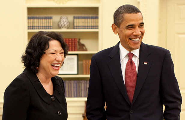 Justice Sonia Sotomayor with President Barack Obama the day she was appointed to the Supreme Court. | WHITE HOUSE PHOTO STREAM