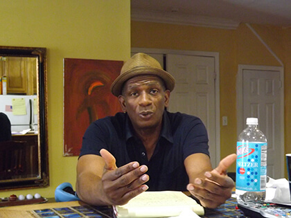 Nathan Kerr in his Brooklyn home. | GAY CITY NEWS