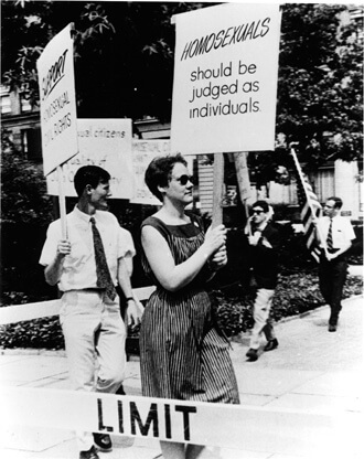 Barbara Gittings, one of the organizers of the Independence Hall pickets. | KAY TOBIN LAHUSEN/ WIKIMEDIA COMMONS