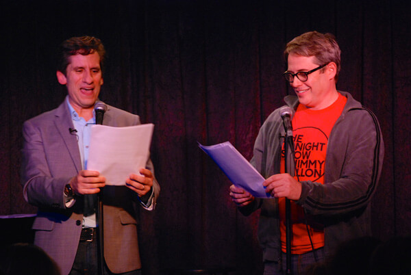 Seth Rudetsky and Matthew Broderick at Don’t Tell Mama in October. | KRISTIN GOEHRING 