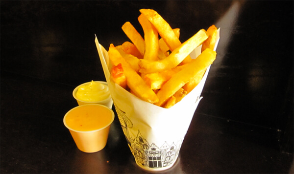 Pommes Frites is on Second Avenue at Seventh Street. | POMMESFRITESNYC.COM