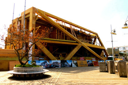 The Pavilion nightclub in late spring 2012 as renovations were being completed on it after the fire of the previous year. 