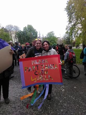 Two of the march's participants. 