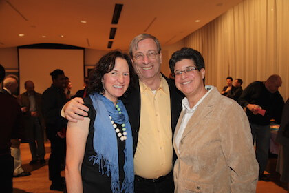 Novelists Sarah Van Arsdale and Christopher Bram with publishing industry marketing professional Michele Karlsberg. | MICHAEL LUONGO 