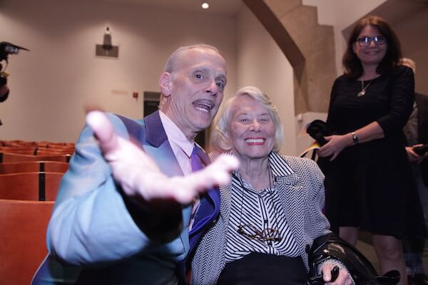 John Waters, with Liz Smith, who presented the filmmaker with his award. | MICHAEL LUONGO