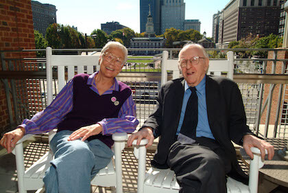 Barbara Gittings and Frank Kameny in 2005. | EQUALITY FORUM 