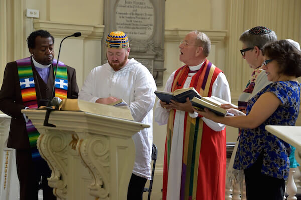 Faith leaders at the Christ Church service. | DONNA ACETO
