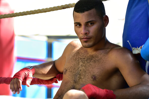 A boxer working out Gimnasio de Boxeo Rafael Trejo, an outdoor public gym. | DONNA ACETO