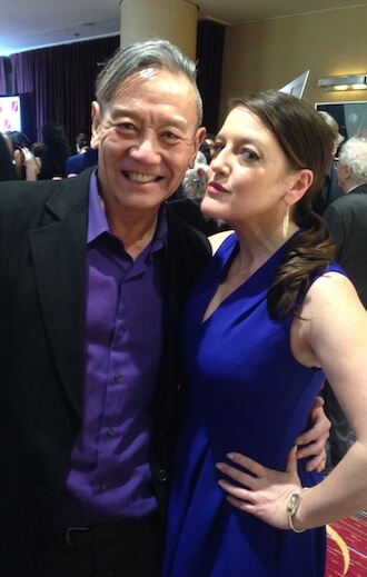 Jennifer Simard with David Noh at the May 12 Dramatist Guild luncheon. | COURTESY: DAVID NOH 