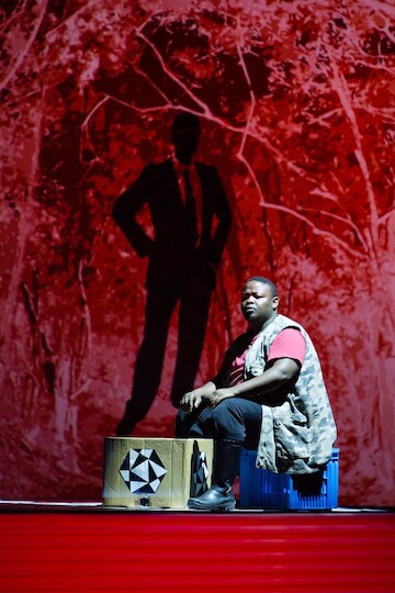 Owen Metsileng as Macbeth Fabrizio Cassol’s adaptation of the Verdi opera performed by Third World Bunfight. | DOMINIC M. MERCIER 