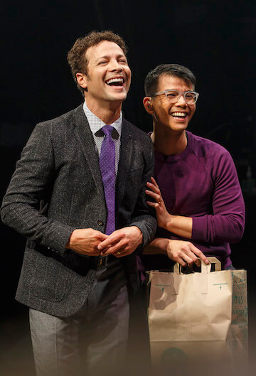 Justin Guarini and Telly Leung in Broadway’s first a cappella musical, “”In Transit.” | JOAN MARCUS