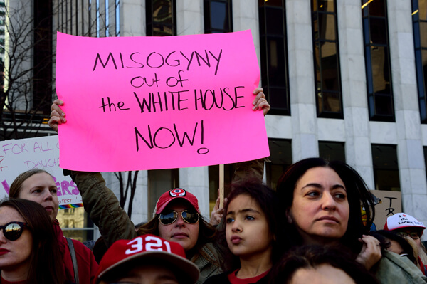 International Women's Day demonstrations in Midtown Manhattan. | DONNA ACETO