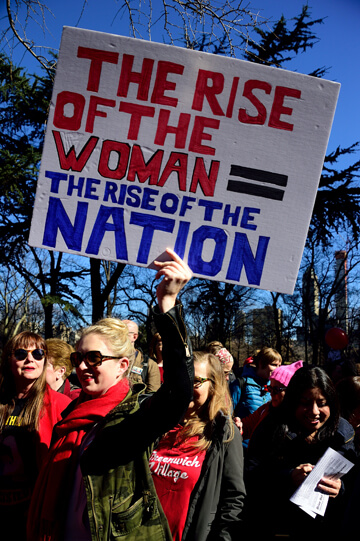 International Women's Day demonstrations in Midtown Manhattan. | DONNA ACETO