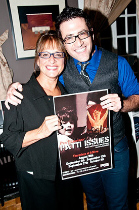 Ben Rimalower with his muse. | JENNY ANDERSON FOR BROADWAY.COM