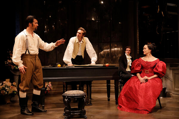 Lorenzo Pisoni, Lee Pace, Will Rogers, and Bebe Neuwirth in Terrence McNally’s “Golden Age.” | JOAN MARCUS