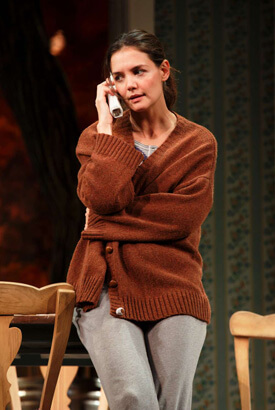 Katie Holmes in the ill-fated production of Theresa Rebeck’s “Dead Accounts.” | JOAN MARCUS