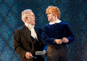 John Lithgow and Joshua McGuire in “The Magistrate,” directed by Timothy Sheader, at the National. | JOHAN PERSSON