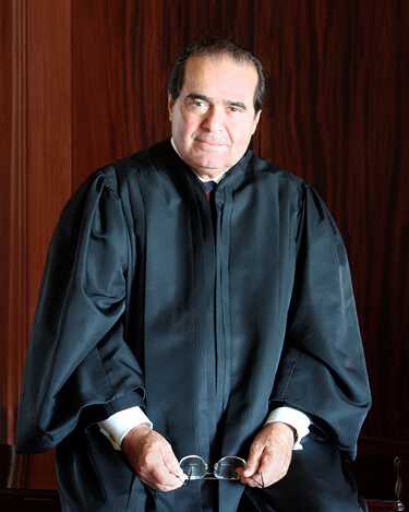 Justice Antonin Scalia faces the prospect of abandoning his own pronouncements in order to get the position he’s committed to on marriage by same-sex couples. | US SUPREME COURT