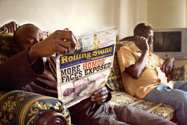 A cover of the Rolling Stone newspaper that identified gay Ugandans and called for their execution. | CINEDIGM  