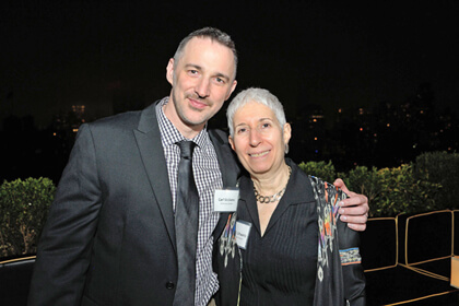 At the Paul Rapoport Foundation’s farewell reception on May 14, executive director Jane Schwartz was introduced by Carl Siciliano, the founder of the Ali Forney Center, a foundation grantee. | DONNA ACETO 