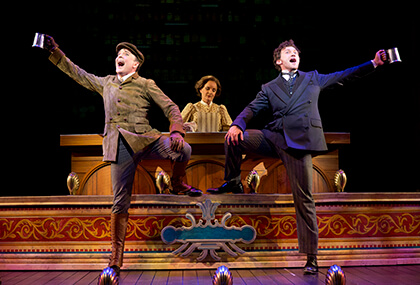Jefferson Mays, Jennifer Smith, and Bryce Pinkham in “A  Gentleman’s Guide to Love and Murder.” | JOAN MARCUS