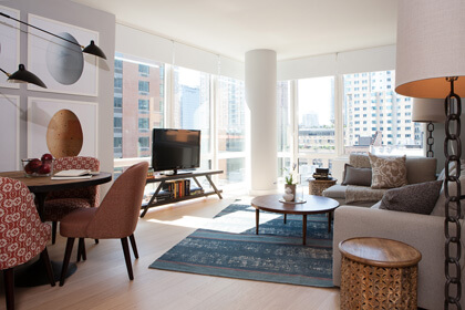 An interior at Gotham West at 450 West 45th Street. | GOTHAM ORGANIZATION 