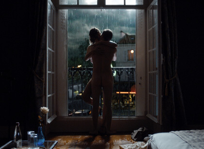 Mathieu Amalric and Stéphanie Cléau in Amalric’s “The Blue Room,” adapted from the Georges Simenon novel of the same name. | SUNDANCE SELECTS