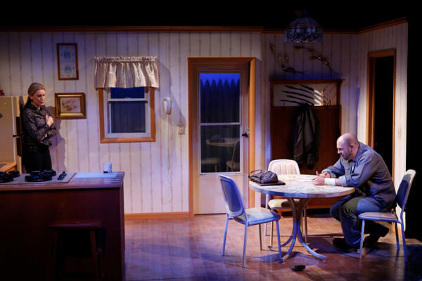 Antoinette Thornes and Timothy John Smith in Robert Callely’s “On a Stool at the End of the Bar,” directed by Michael Parva, at 59E59 Theaters through December 14. | CAROL ROSEGG