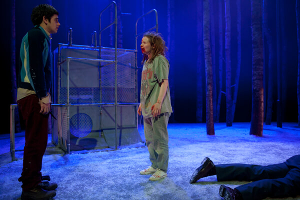 Cristian Ortega and Rebecca Benson in “Let the Right One In,” at St. Ann’s Warehouse through March 8. | PAVEL ANTONOV 
