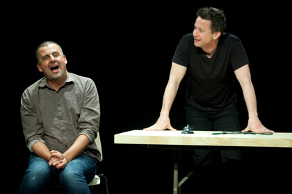 Marcus Youssef and James Long in “Winners and Losers” at the Soho Rep. | PAVEL ANTONOV 