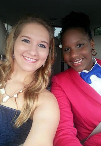 Chelsey and Val, a couple of four years from Georgia, will get married in New York at the Original LGBT Expo on February 28. | ENGAYGEDWEDDINGS.COM