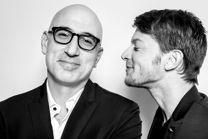 Director Eytan Fox with Ofer Shecter. | STRAND RELEASING 