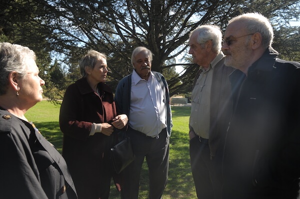 Aliza Rozen, Levana Finkelshtein, Ze'ev Revah, Ilan Dar, and Rafael Tabor in Tal Granit and Sharon Maymon’s “The Farewell Party.” | SAMUEL GOLDWYN FILMS 