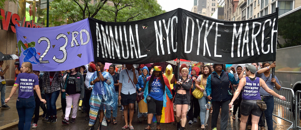 The 23rd annual Dyke March grabs Fifth Avenue in a nom-permitted protest. | DONNA ACETO