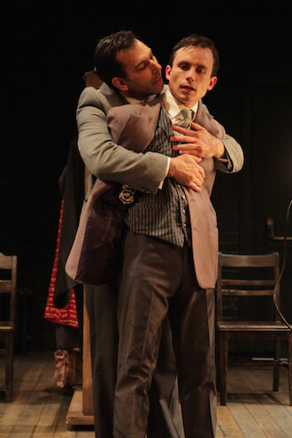 Robert Mammana and Will Bradley in Tom Jacobson’s “The Twentieth-Century Way,” directed by Michael Michetti, at the Rattlestick through July 19. | BRITANNIE BOND 