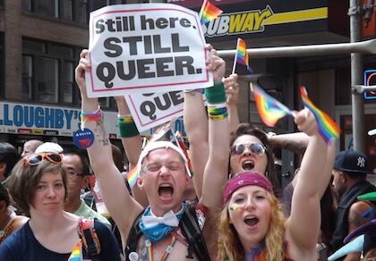 Some in the crowd responded enthusiastically. | GAY CITY NEWS 