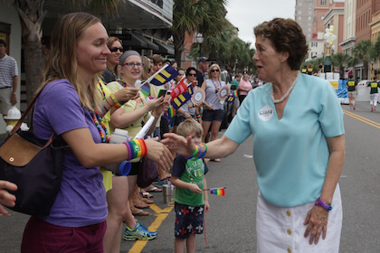 Out LGBT mayoral candidate Ginny Deerin. | MICHAEL LUONGO 