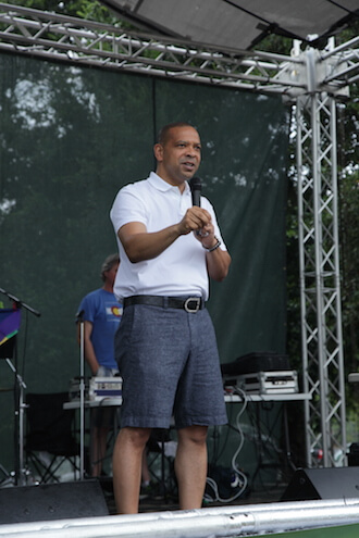 State Senator Marlon Kimpson, a headliner at Charleston Pride and a close colleague of the slain Reverend Clementa Pinckney. | MICHAEL LUONGO 