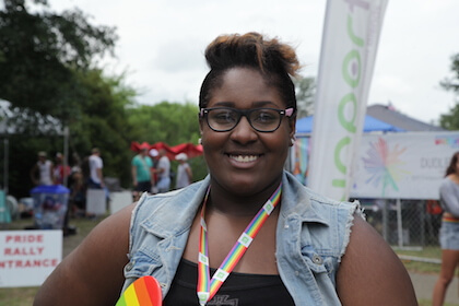 Yasmeine Jenkins, a high school singer, reflected on the difficulties of being black and LGBT. |  MICHAEL LUONGO 