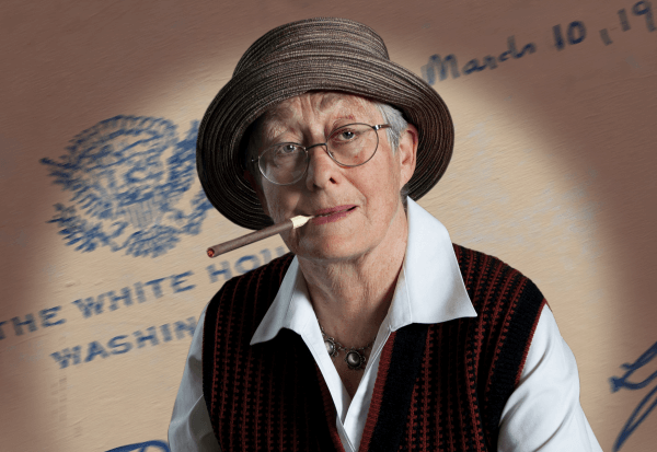 Terry Baum as Lorena Hickok. " | LYNNE FRIED