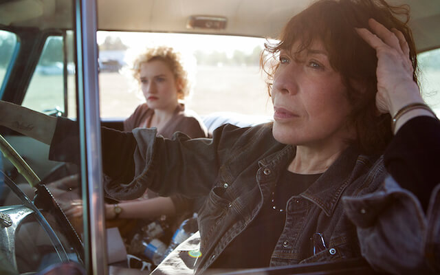 Lily Tomlin (r.) with co-star Julia Garner in  Paul Weitz's "Granda." | SONY PICTURES CLASSICS