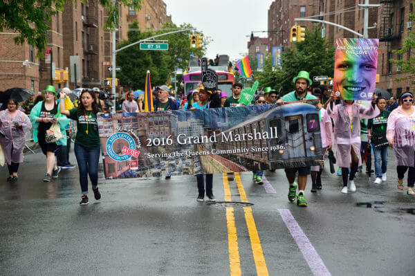 The AIDS Center of Queens County was one of the parade’s grand marshals.