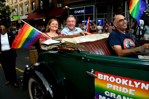 Queens Councilmember Daniel Dromm, a parade grand marshal, with Speaker Melissa Mark-Viverito. | DONNA ACETO