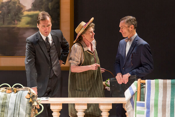 Julian Elfer, Jill Tanner, and Curzon Dobell in the Mint Theater's revival of N.C. Hunter’s “A Day by the Sea,” directed by Austin Pendleton. RICHARD TERMINE