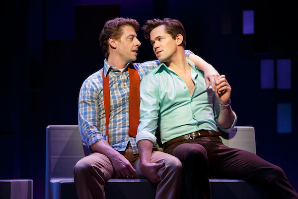 Christian Borle and Andrew Rannells in William Finn and James Lapine’s “Falsettos,” at the Walter Kerr Theatre through January 8. | JOAN MARCUS 