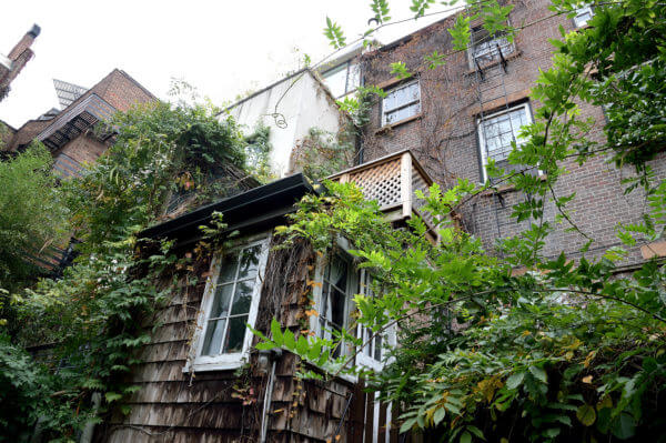 The brownstone's rear seen from the garden. DONNA ACETO