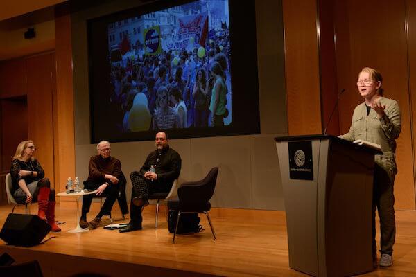 Speaker Meredith Talusan, a transgender author and activist, at one point tweeted in wonderment at all the firepower raining down on the Human Rights Campaign at the conference. | ALICE PROUJANSKY 