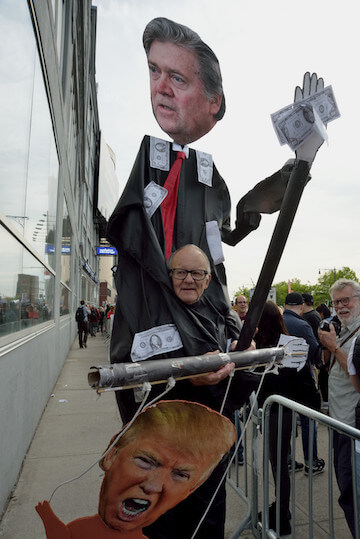 Melvyn Stevens as a Steve Banon puppetmaster. | DONNA ACETO